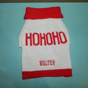 Mark & Graham HO HO HO Knit Dog Sweater "Walter" Sz S (FF-25)